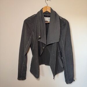 Saturday Sunday Anthropologie Jacket Women's SM Grey Lightweight Casual Snap